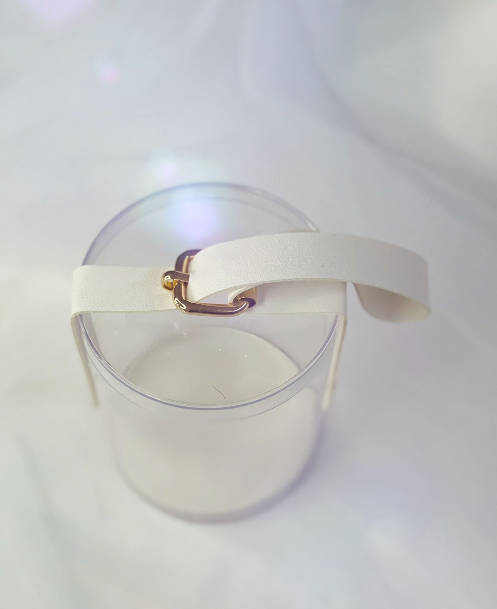 Scatola PVC con manico pelle