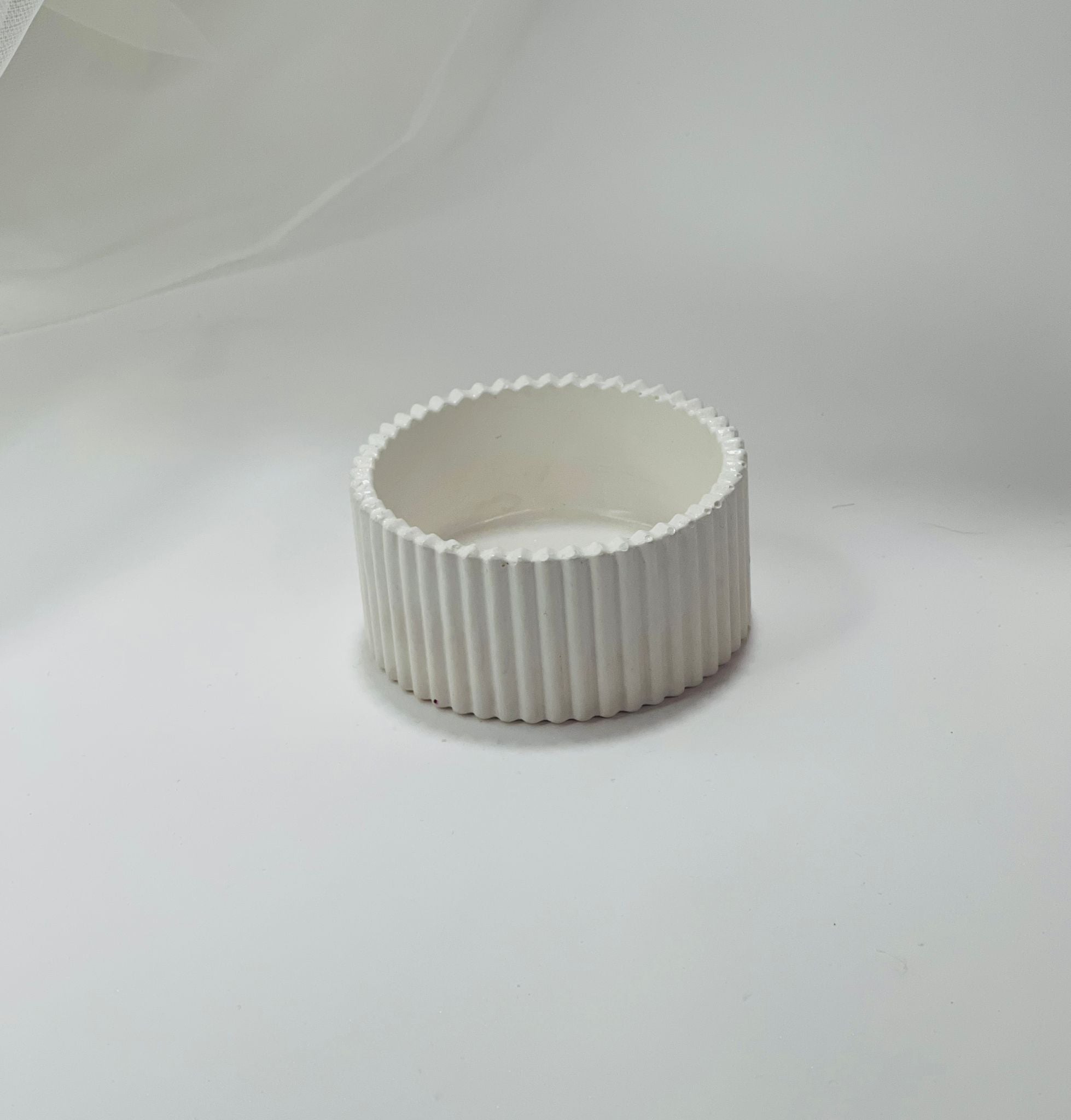 Ciotola ceramica rotonda - Peonia in cera