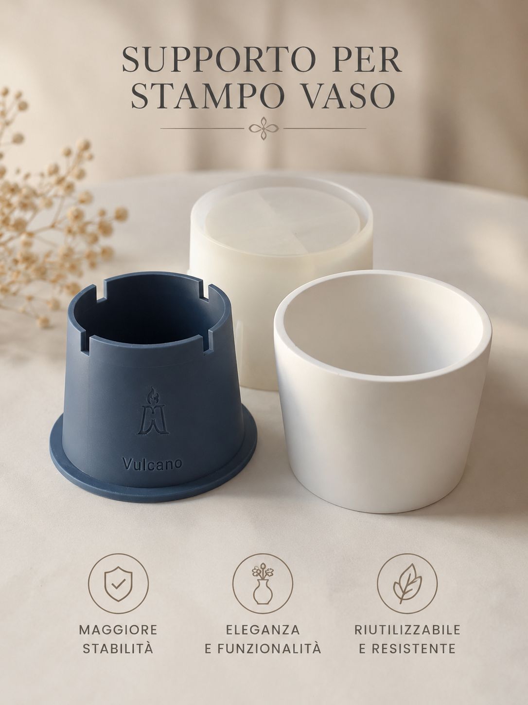 Supporto rigido per stampi in silicone - Vulcano