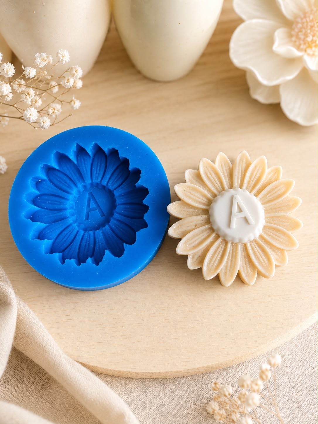 Stampo in Silicone Marlet - Margherita con lettera